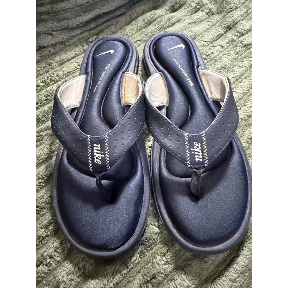 Nike Womens 11 Black Flip Flop Sandals Comfort Footbed Thong Slides Athletic